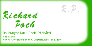 richard poch business card